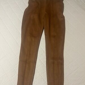 SPANX Tan Faux suede Leggings